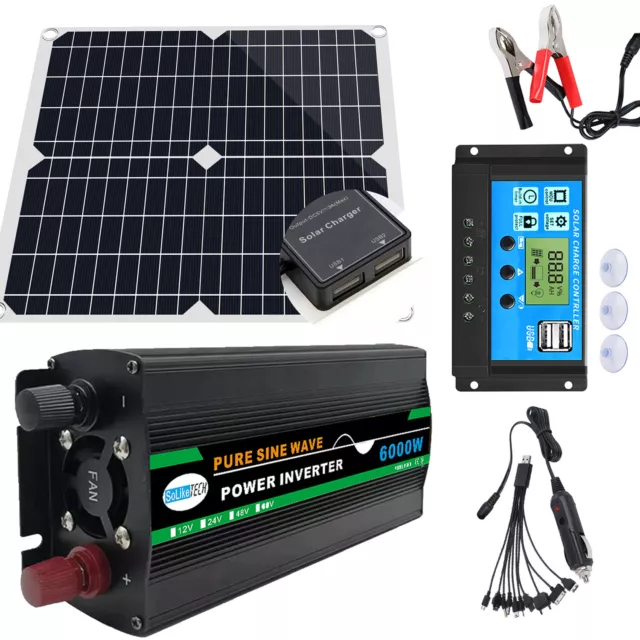 1000W Balkonkraftwerk Solarpanel Photovoltaik Solaranlage Wechselrichter12v-230v