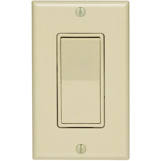 Do it Best Residential Grade 15 Amp Rocker Single Pole Switch, Ivory SIM Supply,