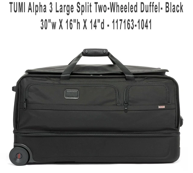 TUMI Alpha 3 Large Split 30"w X 16"h X 14"d 2-Wheeled Duffel - Black 117163-1041