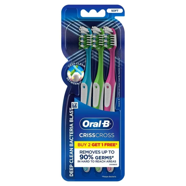 Oral-B Pro Health CrissCross Sensitive (Extra Soft) Zahnbürste (2+1 pro...