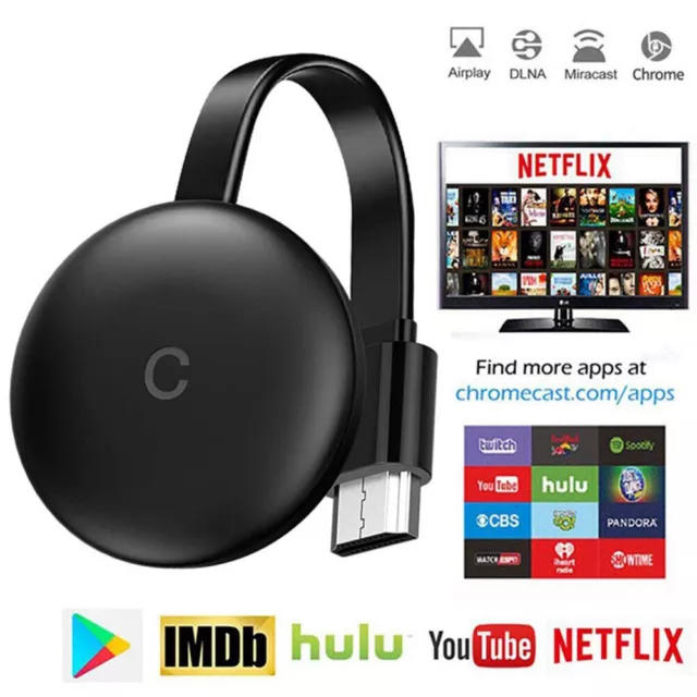 For Chromecast Google Wireless HDMI-Compatible HD Display Media Streaming Video·