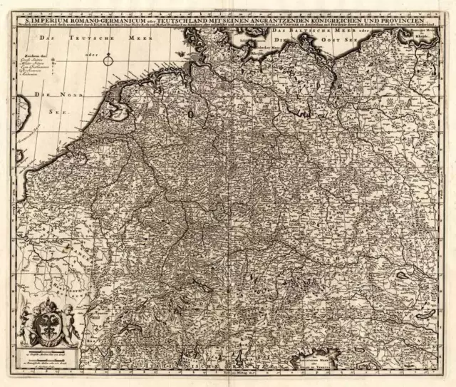 Antique Map-GERMANY-NETHERLANDS-Visscher-1680