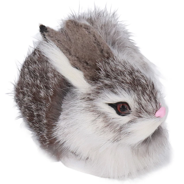 REALISTIC PLUSH BUNNY High Simulation Rabbit Hair Sturdy Durable Soft £ ...