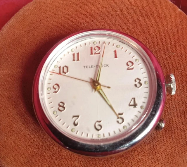 Antique Tele-Clock Division of Rolex  Table Clock  Phone Dial Swiss Made RARE