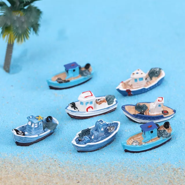 Bateaux de Pêche Modèle Train 10PCS 5.1 2.2cm Artisanat Diorama Micro-Landscapes