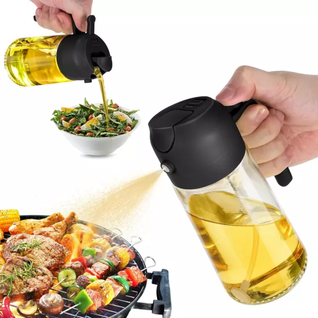 16Oz Oil Dispenser Bottle for Kitchen - 2 in 1 Olive Oil Dispenser and Oil Spray