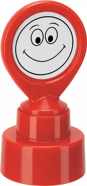 Happy Emoji Self Inking Stamp Pre-Inked Emoticon Smile Teacher Crafts School
