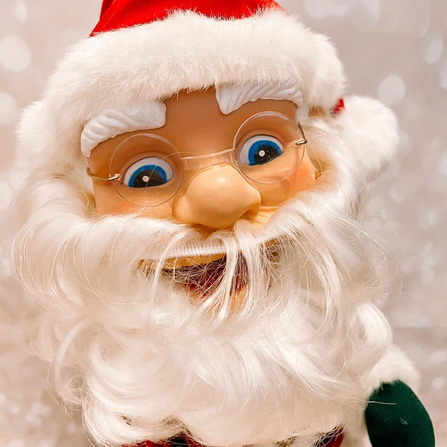 GEMMY BIG HEAD Christmas Santa Animated Dancing Singing Mouth Moves ...