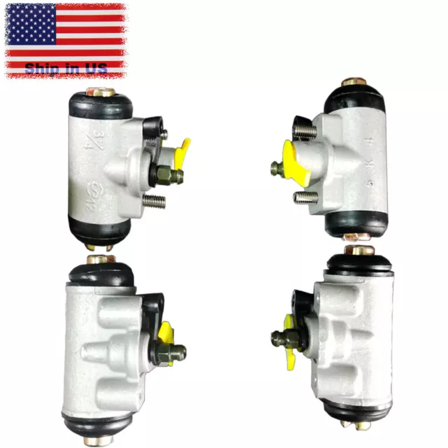 4pcs Front & Rear Wheel Brake Cylinder Set FIt For Kawasaki Mule Left And Right