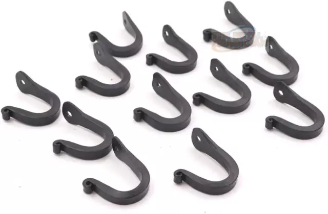 Single Prong Wrought Iron Hooks, Vintage Hand Forged Iron Classic Hook Set – Rus