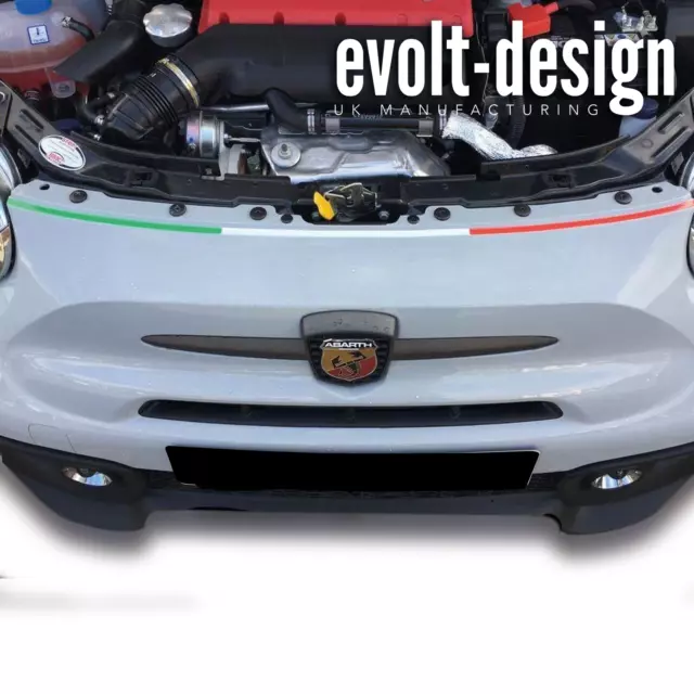 Bonnet Shut Bumper Italian Flag Decal Also For Fiat Stripe Abarth 500 595 Punto