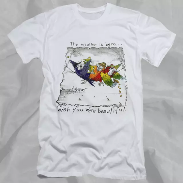 Camiseta Blanca Vintage JIMMY BUFFETT Wish You Were Beautiful