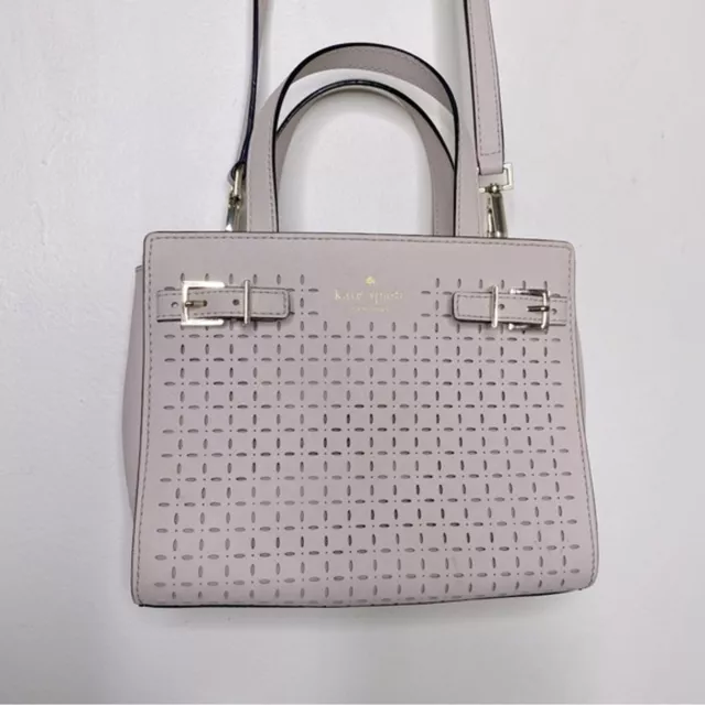 Kate Spade New York Milton Lane Saffiano Small Lanie Crossbody Purse Pumice