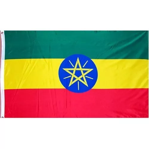 3x5 Éthiopie Étoile Drapeau 3'x5' Bannière Laiton Œillets