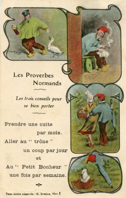 *33770 cpa Les Poverbes Normands