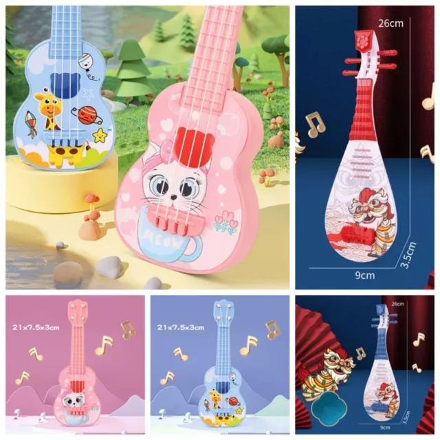 Adjustable String Knob Simulation Ukulele Toy  Play Activity