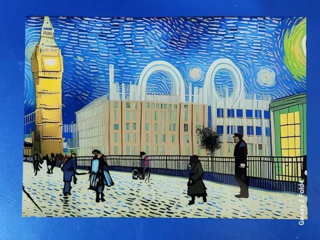 Ungewöhnliche A4 Wand Kunstdruck, Banksy Entspricht Van Gogh, London, Big Ben,