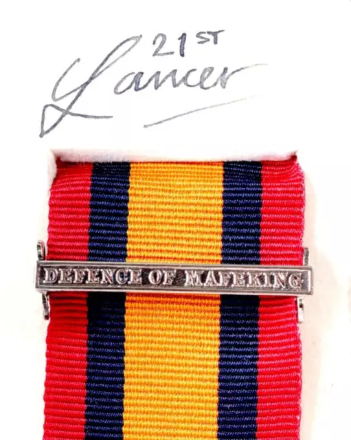 Qsa Queens South Africa Medal Ribbon Bar Clasp Defence Of Mafeking Boer War