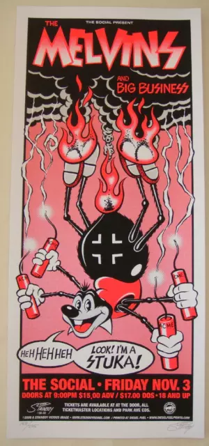 2006 The Melvins - Orlando Silkscreen Concert Poster s/n by Stainboy