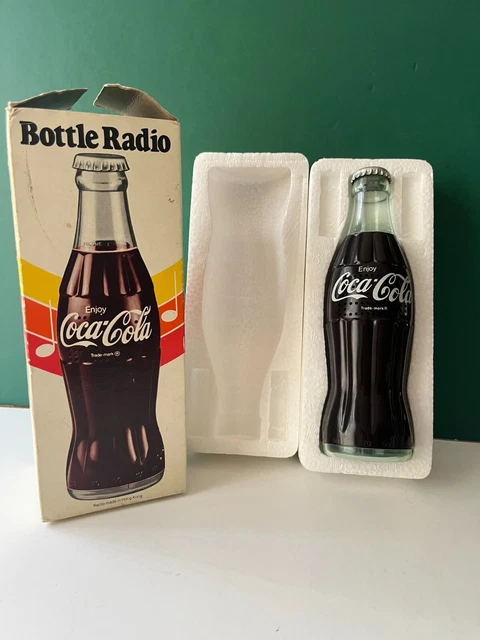 Vintage COCA-COLA BOTTLE NOVELTY AM RADIO in Box Collectible Soda Soft Drink