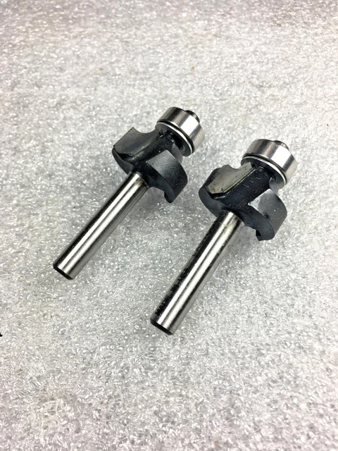 2 PCS 5/16 Radius Roundover Carbide Tipped Router Bit 1/4 shank 1/2" bearing USA