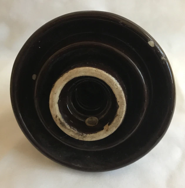 Vintage Westinghouse Electrical Power line Porcelain Ceramic Brown Insulator 5
