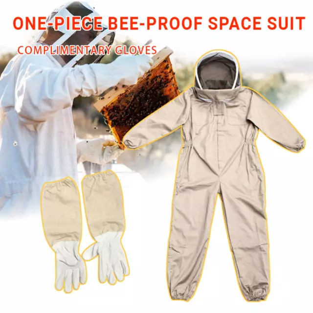 Beekeeping Suits Full Body Beehive Clothes Protective Suit With Leather Gloves