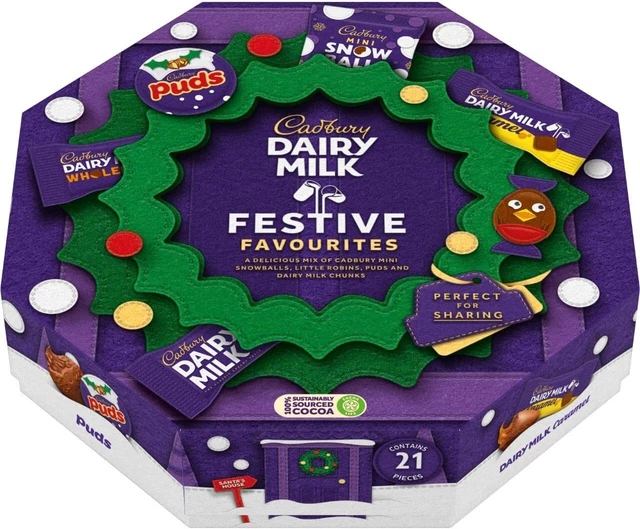 CADBURY DAIRY MILK Christmas Festive Favourites Selection Box 415g Christmas, St £11.99