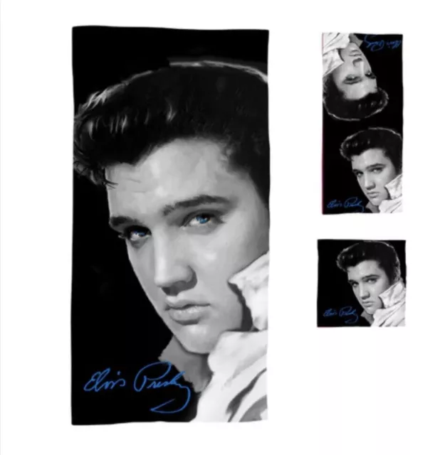 Elvis Presley 3 Picece Towel Set In Black& White