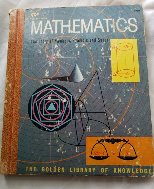 VINTAGE TEXTBOOK MATHEMATICS 1958 The Golden Library of Knowledge ...