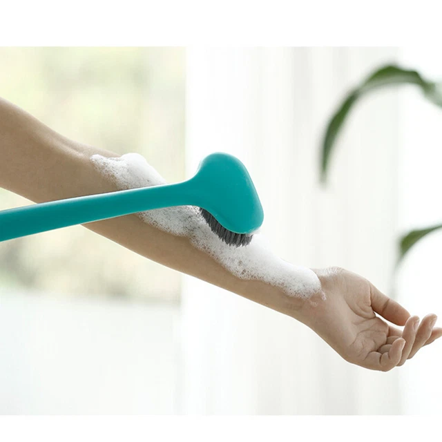 Scrubber Schiena Doccia con Manico Lungo e Setole Dense per Cellulite e