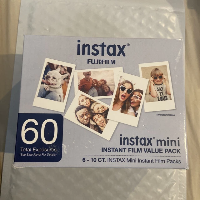Mini Película Genuina FujiFilm Instax Paquete de Valor - 60 Exposiciones Selladas Nueva Expiración 2024