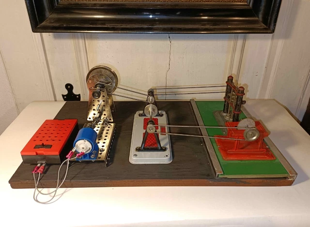 Machine à Vapeur Avec Transmission – Jouet Mécanique Ancien – 17 Ans Et Plus