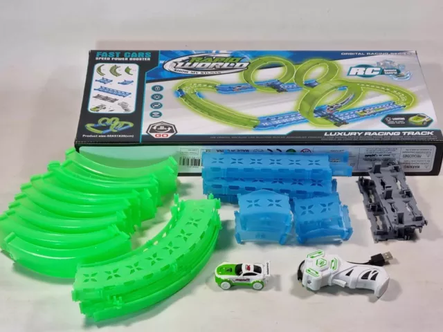 F1 RC Race Track Electronic Slot Car Set Kids Remote Control Racing Toy Game
