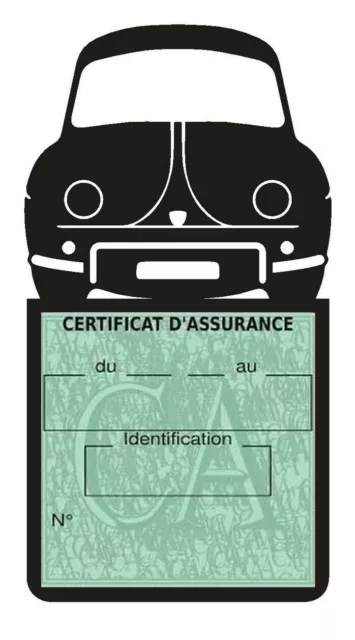 Porte vignette assurance Renault Dauphine étui voiture Stickers auto rétro