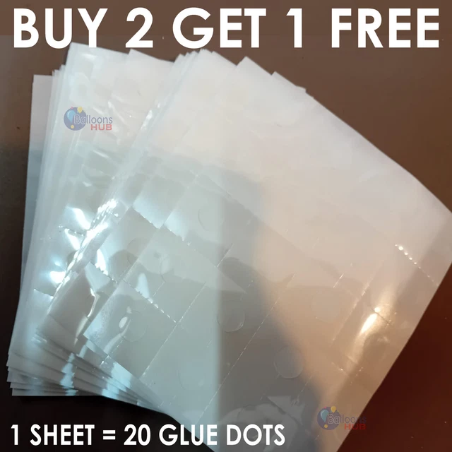 100 1000 Adhesive Dots Tape DIY Balloon Double Sided Glue Sticky