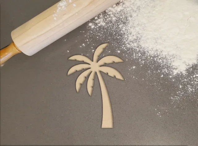 Palm Tree Silhouette Fondant Cookie Cutter - Large Sizes! Extra Durable!