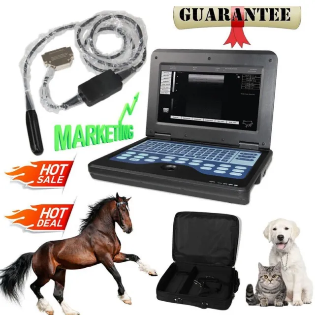 USA,Veterinary Bovine&equine Ultrasound Scanner Laptop Machine 7.5M Rectal Probe