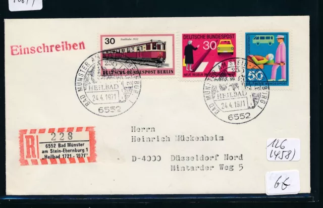 11126) Sonder R-Zettel Bad Münder Heilbad 1721-1971, Brf SST 24.4.71