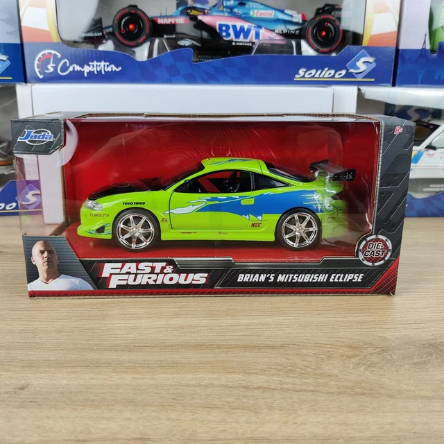 Voiture Fast & Furious Brian's Mitsubishi Eclipse Green  1:24 Neuf Boite #97603
