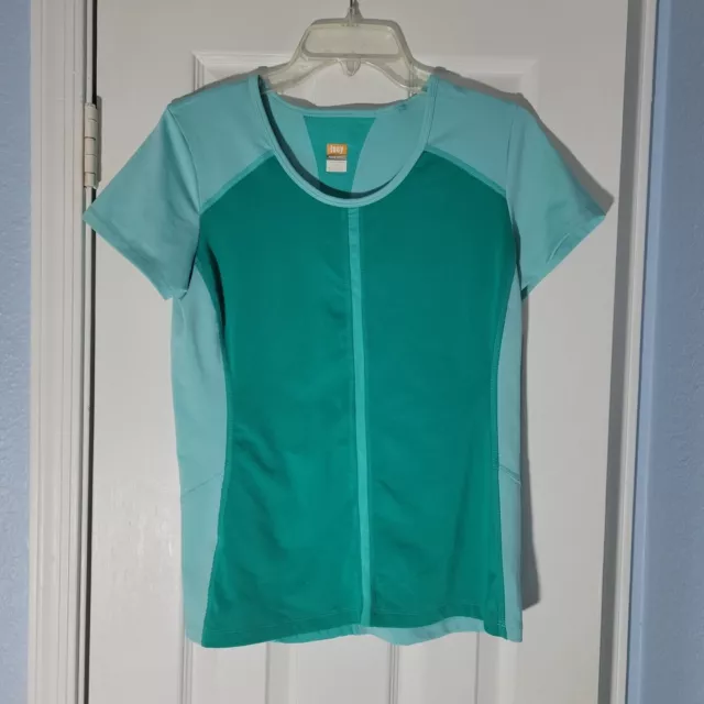 Lucy Tech Shirt Womens Medium Teal Blue Tee Athletic Yoga Running Gym Yoga