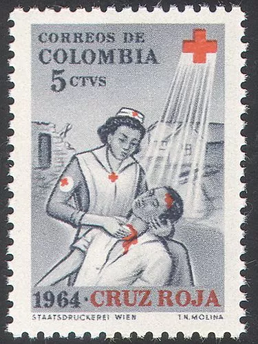 Colombia 1964 Red Cross/Medical/Health/Nurse/Nursing 1v  n27401