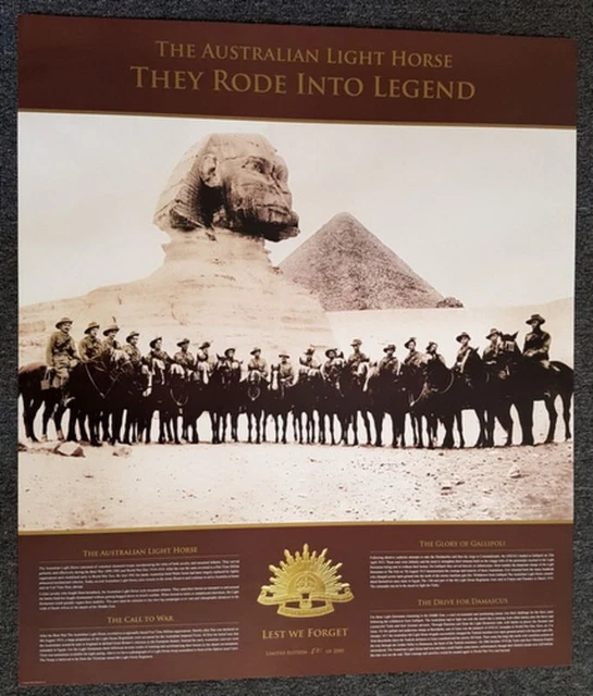 THE AUSTRALIAN LIGHT Horse-They Rode Into Legend Numbered Limited ...