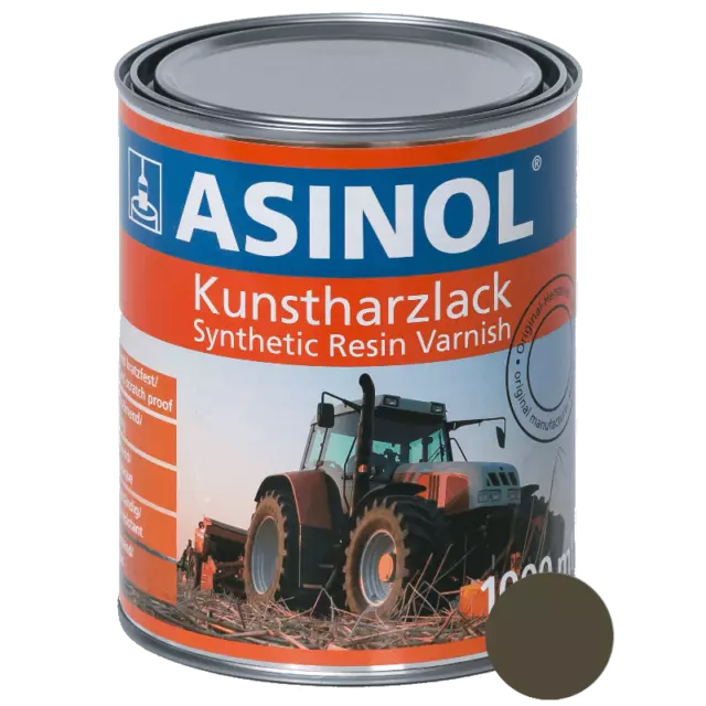 (15,98 EUR/l) Kunstharzlack RAL 8027 Lederbraun Stumpfmatt 1.000 ml Lack Farbe