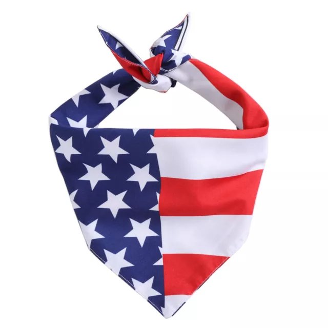 Independence Day Triangle Scarf Pet Burp Cloth Dog Bib American Flag Aldult