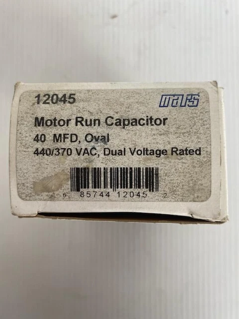 Mars 12045 Motor Run Capacitor 40 MFD Oval 440/370 VAC