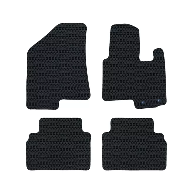 Fits Hyundai iX35 2010 to 2015 Tailored Rubber Car Floor Mats Black 4pcs Set