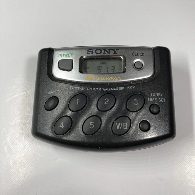 VINTAGE SONY WALKMAN SRF-M37V Portable AM/FM Weather Radio - TESTED $37 ...