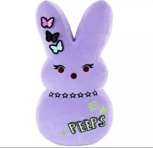 Peeps Just Born Easter Bunny Purple Emo Bunny Plush Large 17" New 2022