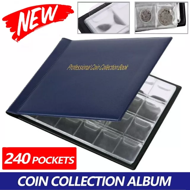 Coin Holder Coin Collection Album Storage Collecting Money Penny Pockets Book